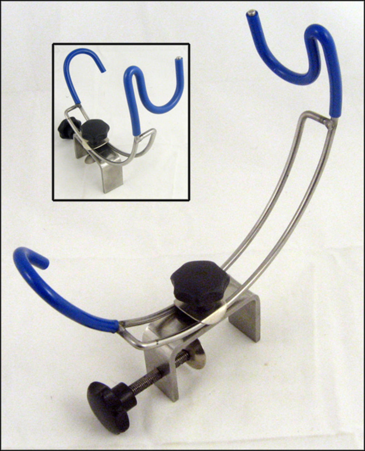 BISON STAINLESS STEEL CLAMP ON BOAT FISHING ROD REST Rod Pods Fishing Mad